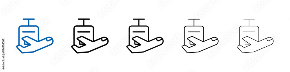 Poster voyage icon Outline vector logo for web ui