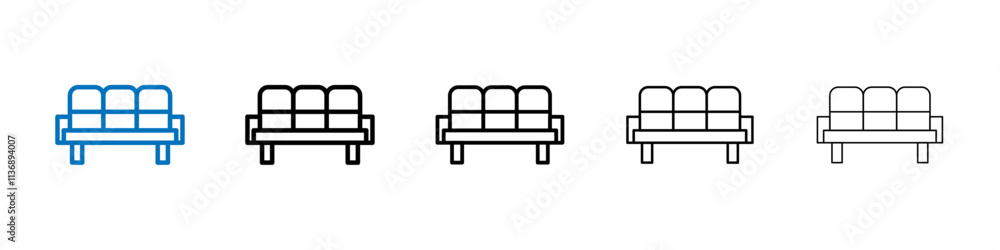 Poster Waiting Room icon Outline vector logo for web ui