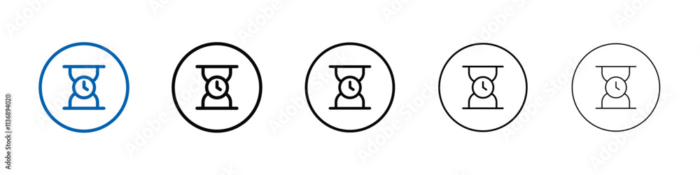 Aufkleber wait icon outline vector logo for web ui