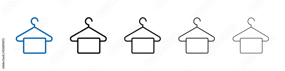 Poster Wardrobe icon Outline vector logo for web ui