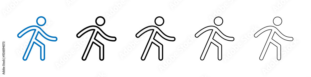 Aufkleber Walk icon Outline vector logo for web ui