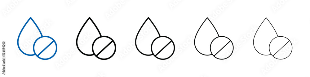Poster water not clear icon outline vector logo for web ui