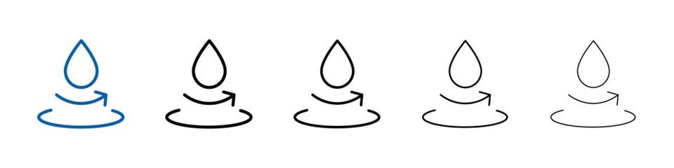 Fototapeta premium Water repellent surface icon Outline vector logo for web ui