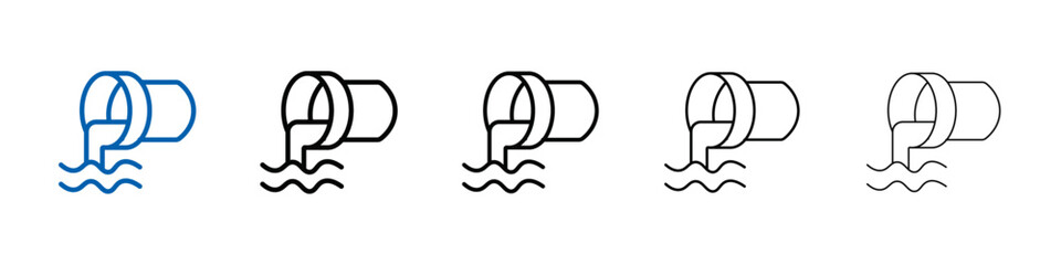 Water supply drain icon Outline vector logo for web ui