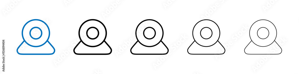 Poster webcam icon outline vector logo for web ui