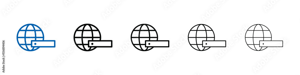 Leinwandbilder web server icon outline vector logo for web ui
