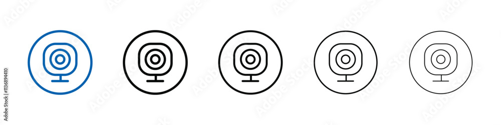 Poster webcam icon outline vector logo for web ui