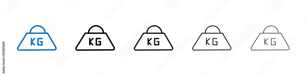 Poster weight icon outline vector logo for web ui