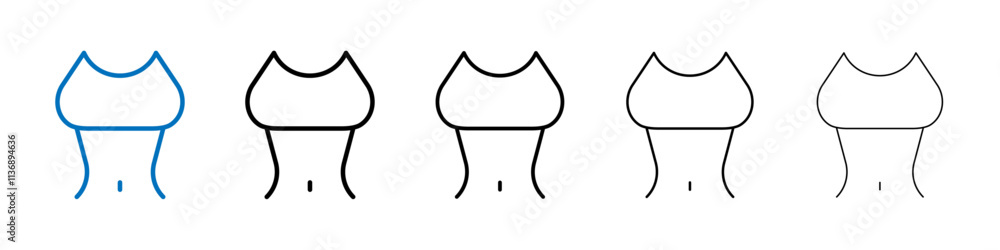Poster weight loss outline vector logo for web ui