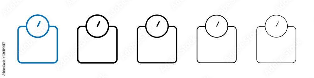Aufkleber Weight scale icon Outline vector logo for web ui