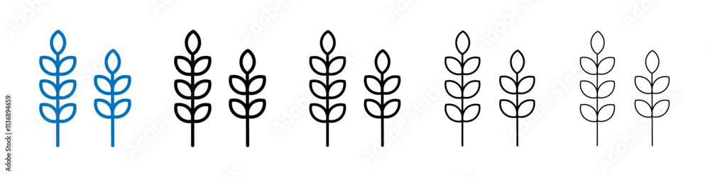 Poster wheat icon outline vector logo for web ui