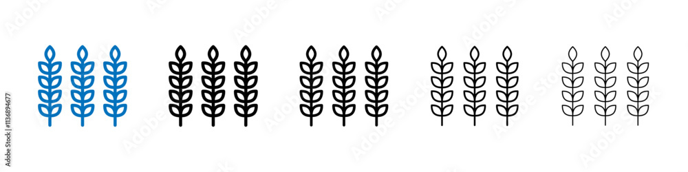Poster wheat icon outline vector logo for web ui