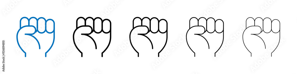Poster will power icon outline vector logo for web ui