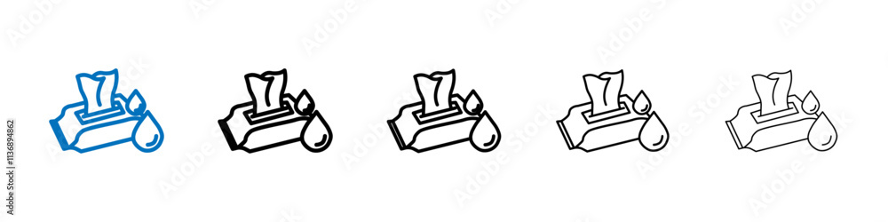 Poster wipes pack icon outline vector logo for web ui