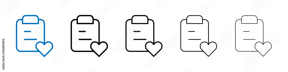 Poster wish list icon outline vector logo for web ui