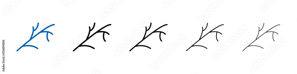 Aufkleber wood branch icon outline vector logo for web ui