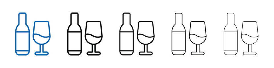 Wine icon Outline vector logo for web ui