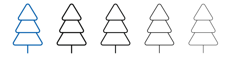 Winter tree icon Outline vector logo for web ui