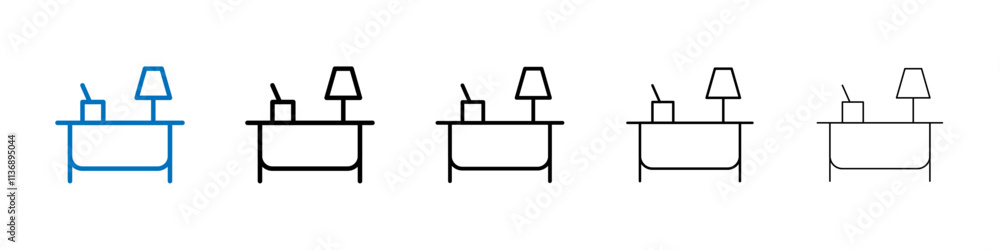 Poster workspace icon outline vector logo for web ui