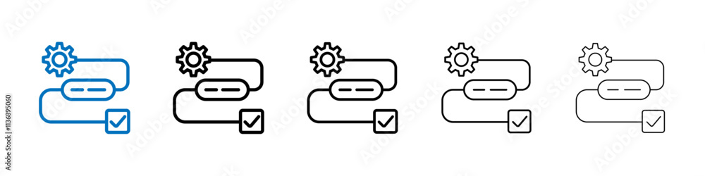 Poster Workflow process icon Outline vector logo for web ui