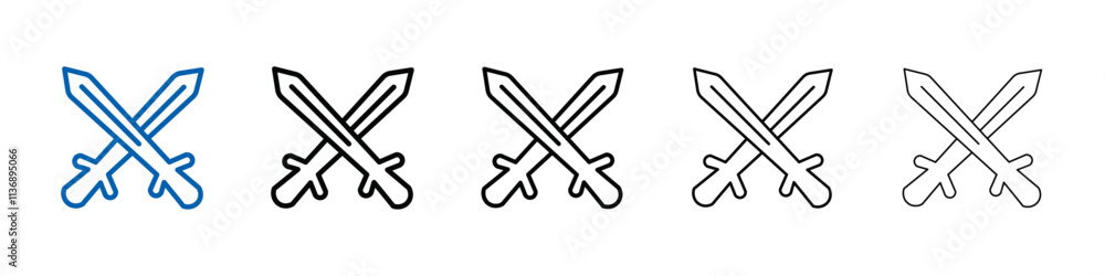 Poster Xifos icon Outline vector logo for web ui