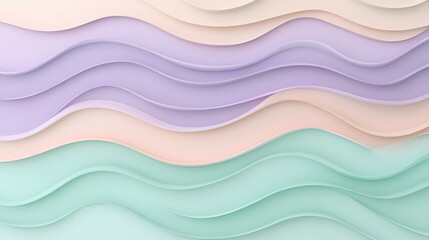 Pastel Waves Abstract Background Design
