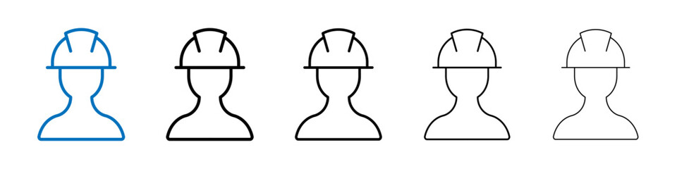 Worker icon Outline vector logo for web ui