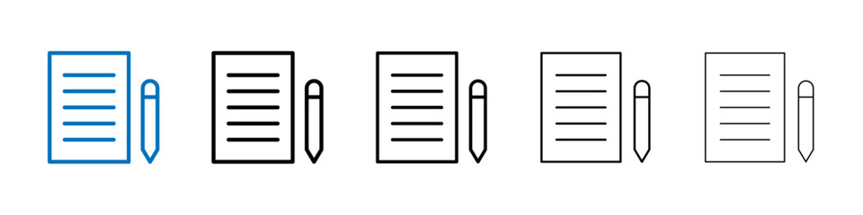 Writing icon Outline vector logo for web ui
