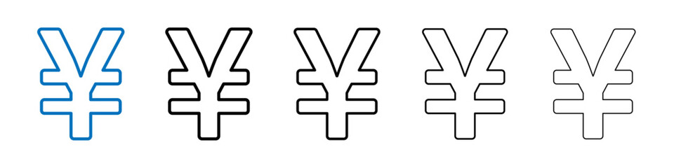 Obraz premium Yen icon Outline vector logo for web ui