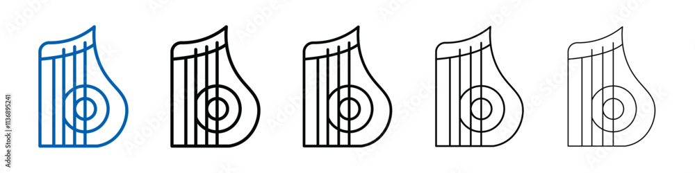 Poster zither icon Outline vector logo for web ui