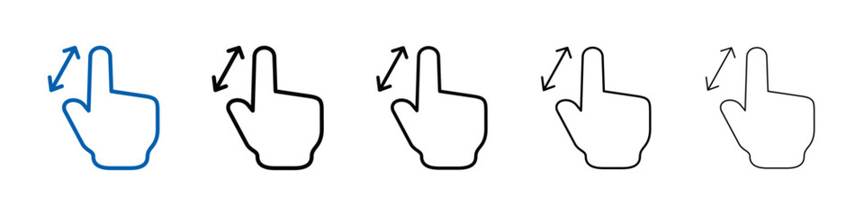 Zoom Gesture icon Outline vector logo for web ui