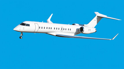 Obraz premium Airplane isolated on a blue background