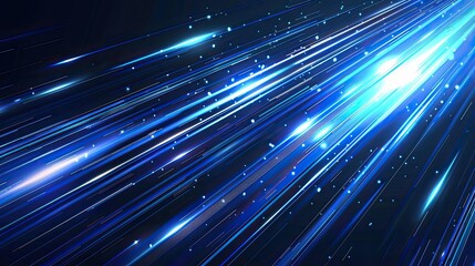 Fototapeta premium Abstract blue light streaks creating a dynamic, futuristic visual effect.