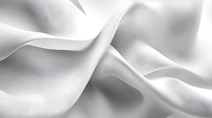 Obraz premium Abstract White Fabric Draped Softly in Waves