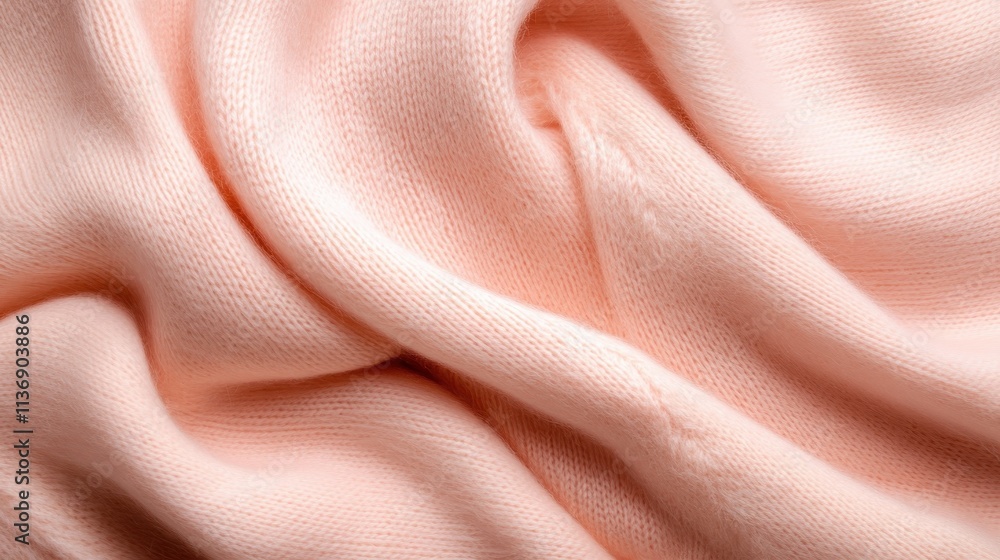 Aufkleber a close-up view of a soft pink fabric displaying gentle folds and a smooth texture, ideal for highli