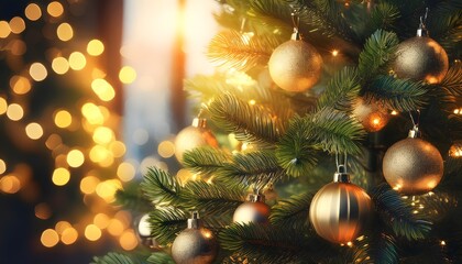 Golden Christmas Tree Ornaments