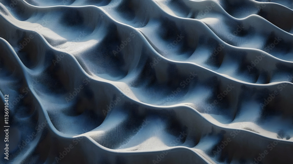 Poster abstract textured background of undulating grey forms, resembling dunes or waves. perfect for design