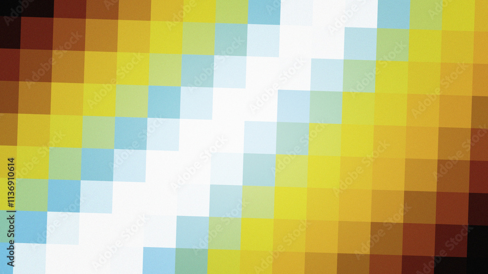 Poster abstract background of bright and vibrant colorful squares with noise. pixelated geometric pattern, 