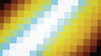 Obraz premium Abstract background of bright and vibrant colorful squares with noise. Pixelated geometric pattern, design template, high resolution full frame background with copy space.