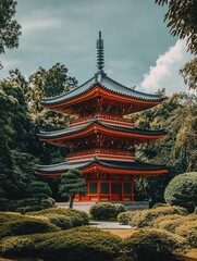 Obraz premium Park pagoda