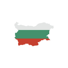 Obraz premium Bulgaria map icon. Bulgaria flag map. Vector illustration