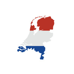 Netherlands map icon. Netherlands flag map. Vector illustration