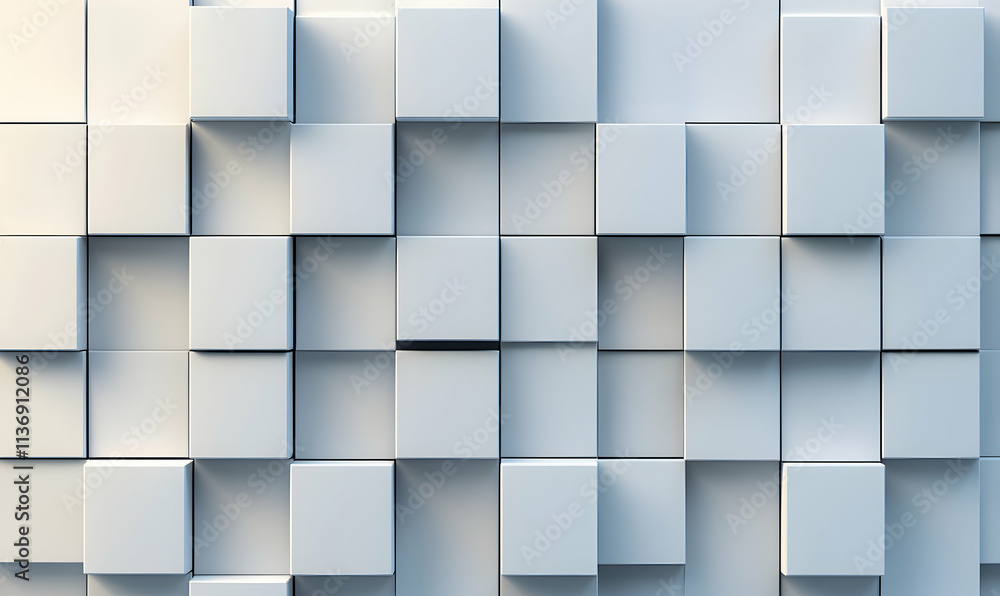Poster abstract background of off-white cubes creating a textured, three-dimensional effect, perfect for mo