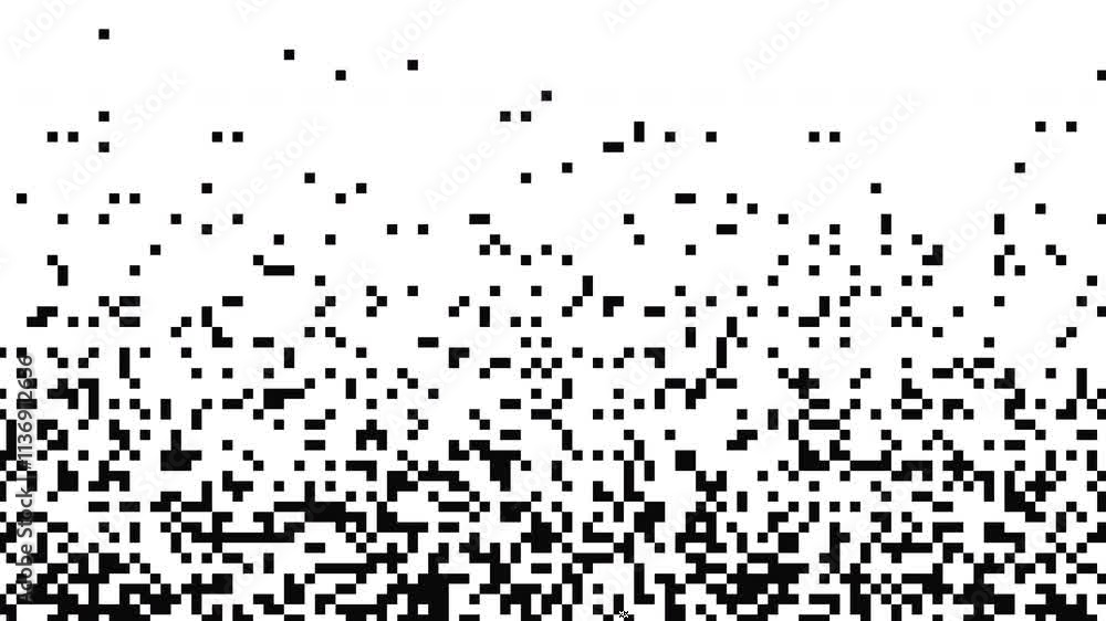 Poster the background features an abstract black and white design that incorporates random dots, resulting 
