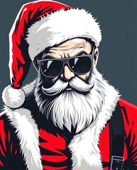 Strong and Cool Santa Claus