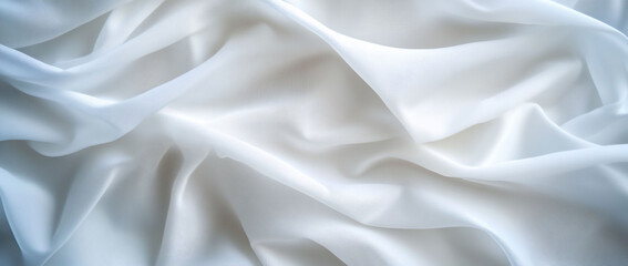 Obraz premium Smooth white fabric draped elegantly.