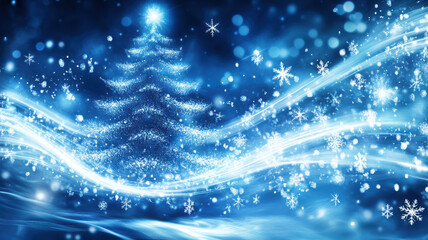 Obraz premium Glowing Christmas Tree