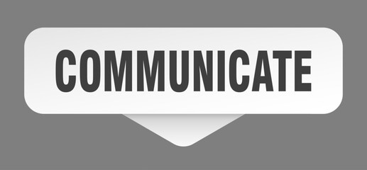 COMMUNICATE BUTTON, STICKER ISOLATED ON TRANSPARENT BACKGROUND