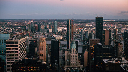 Obraz premium Skyline de Nueva York al atardecer
