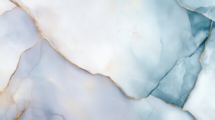 Naklejka premium Marble ceramic tiles, blue tones with purple hues. organic patterns with gold veins, metallic accents skinali, kitchen apron. Marble wall and countertop